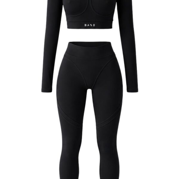 Комплект Aura With Rashguard лосини та рашгард — чорний